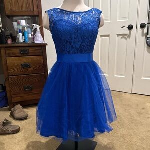 Aspeed Royal Blue Lace Womens Dress